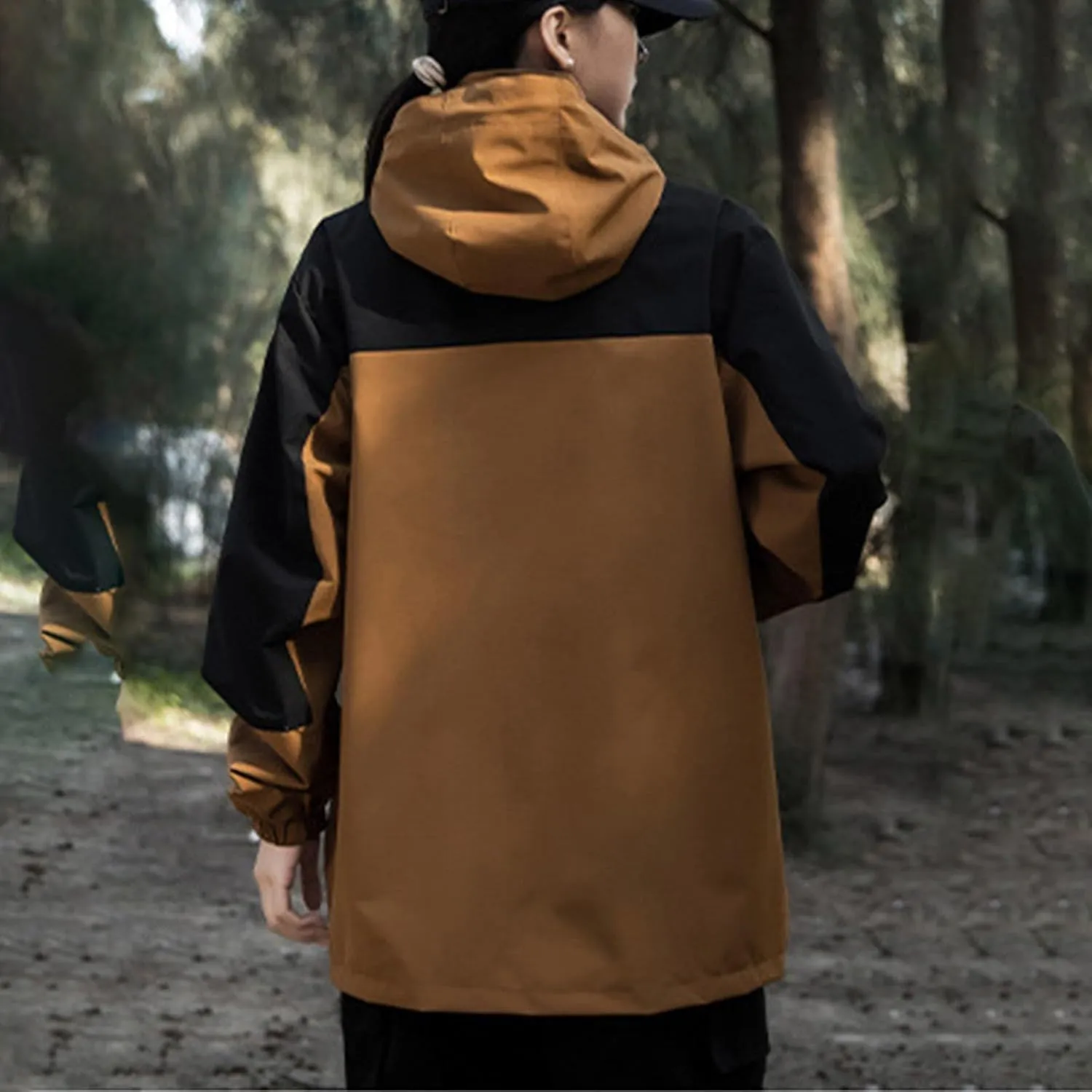 Mens Waterproof Rain Jacket Fall Mountain Windbreaker Hooded Raincoat Lightweight Hood Rain Jackets Outdoor