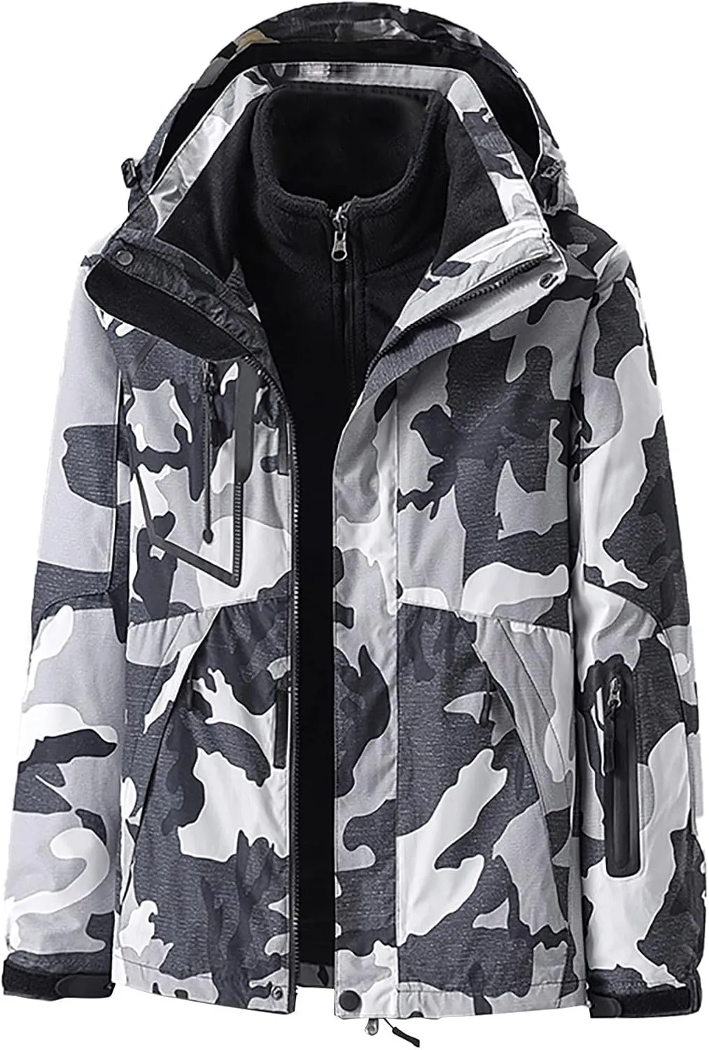 Mens Waterproof Rain Jacket Lightweight Raincoat Hooded Hiking Jacket Softshell Windbreaker Golf Fashion Coats Outdoor