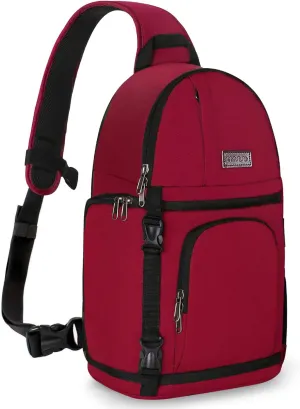MOSISO Camera Sling Bag, DSLR/SLR/Mirrorless Camera Backpack Case Shockproof Photography Backpack with Tripod Holder & Removable Modular Inserts Compatible with Canon/Nikon/Sony/Fuji