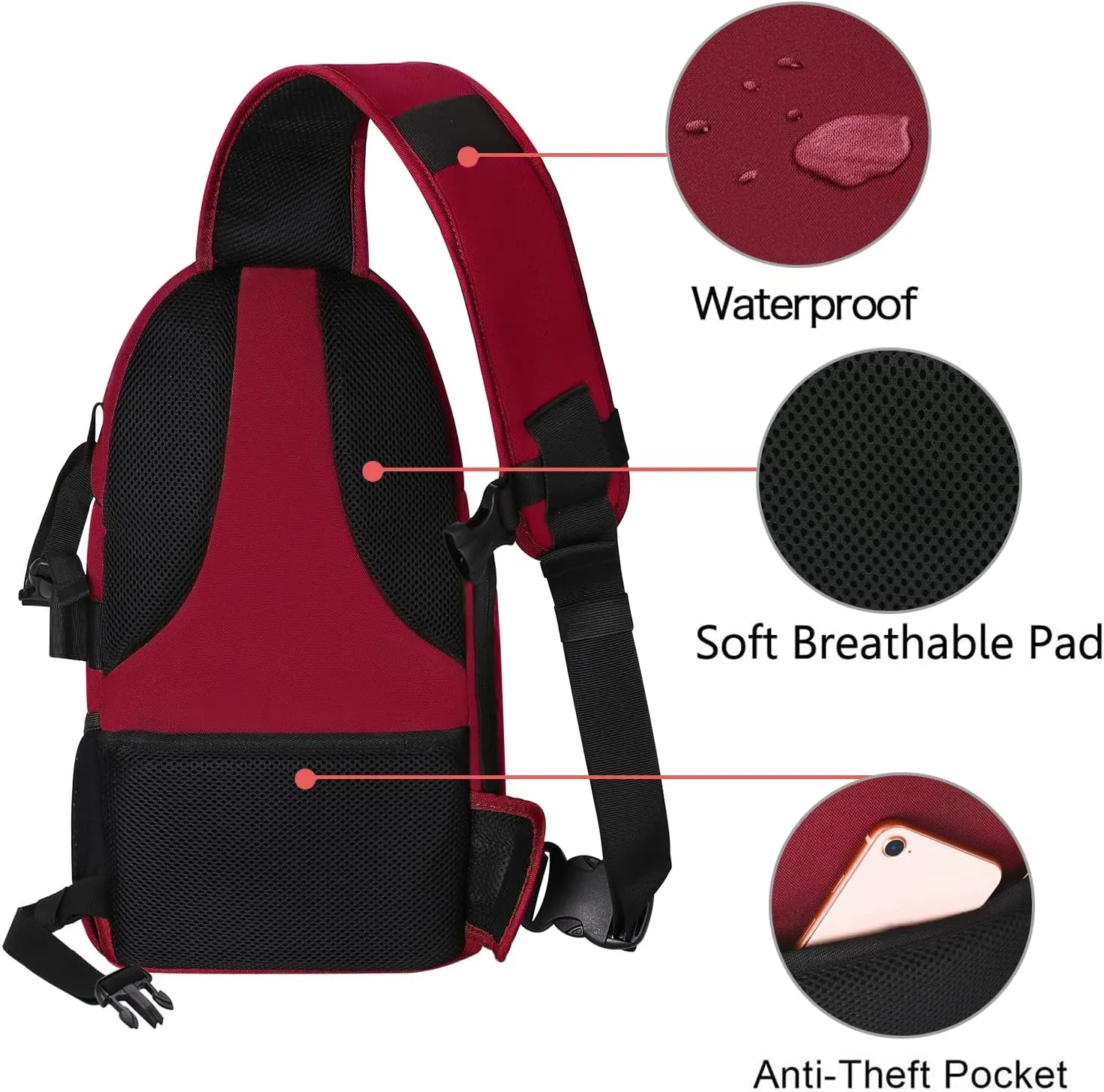 MOSISO Camera Sling Bag, DSLR/SLR/Mirrorless Camera Backpack Case Shockproof Photography Backpack with Tripod Holder & Removable Modular Inserts Compatible with Canon/Nikon/Sony/Fuji