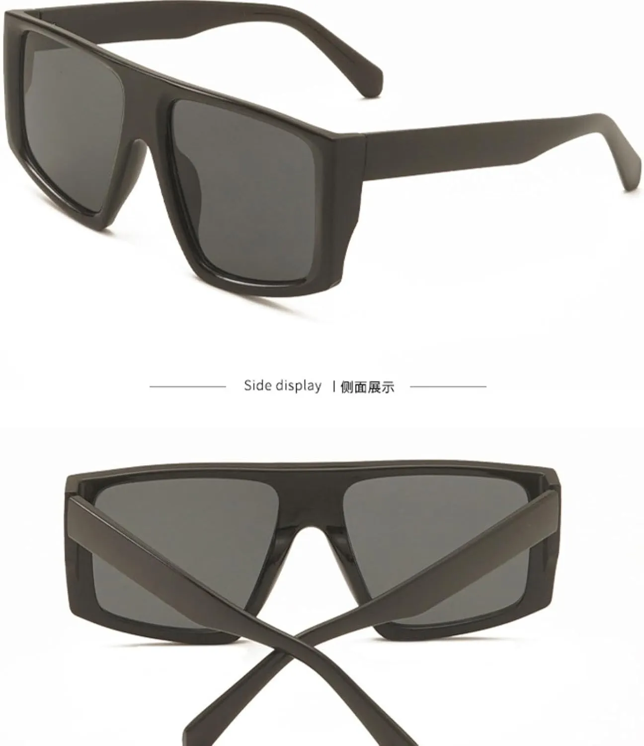 Oversized Sunglasses Women Vintage Gradient Windproof Goggles Sun Glasses Men Luxury Yellow Blue Eyewear