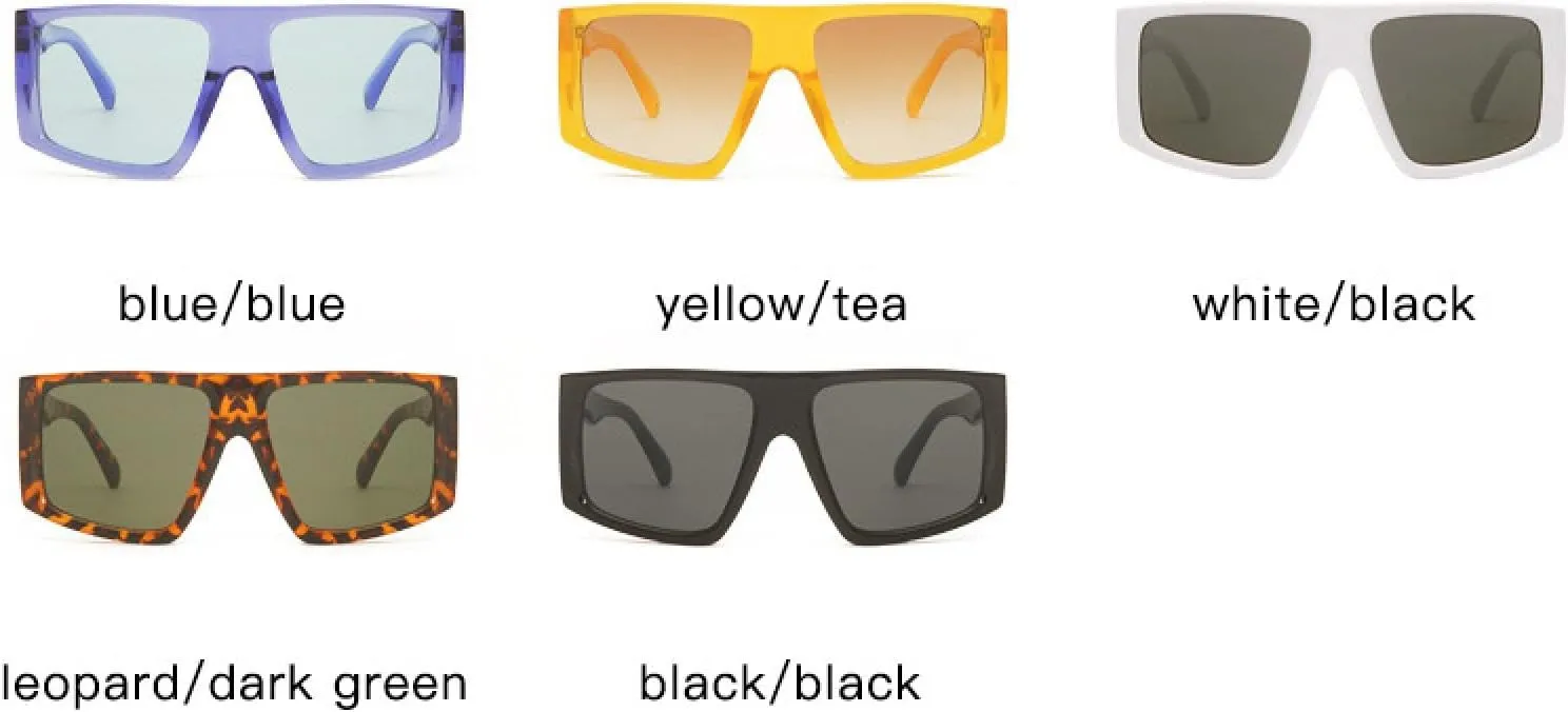 Oversized Sunglasses Women Vintage Gradient Windproof Goggles Sun Glasses Men Luxury Yellow Blue Eyewear