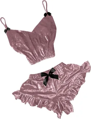 Plus Size Lingerie V Neck Lingerie Cami Shorts Set Camisole Top And Shorts Eyelash Lace Mesh Plus Size Lingeries