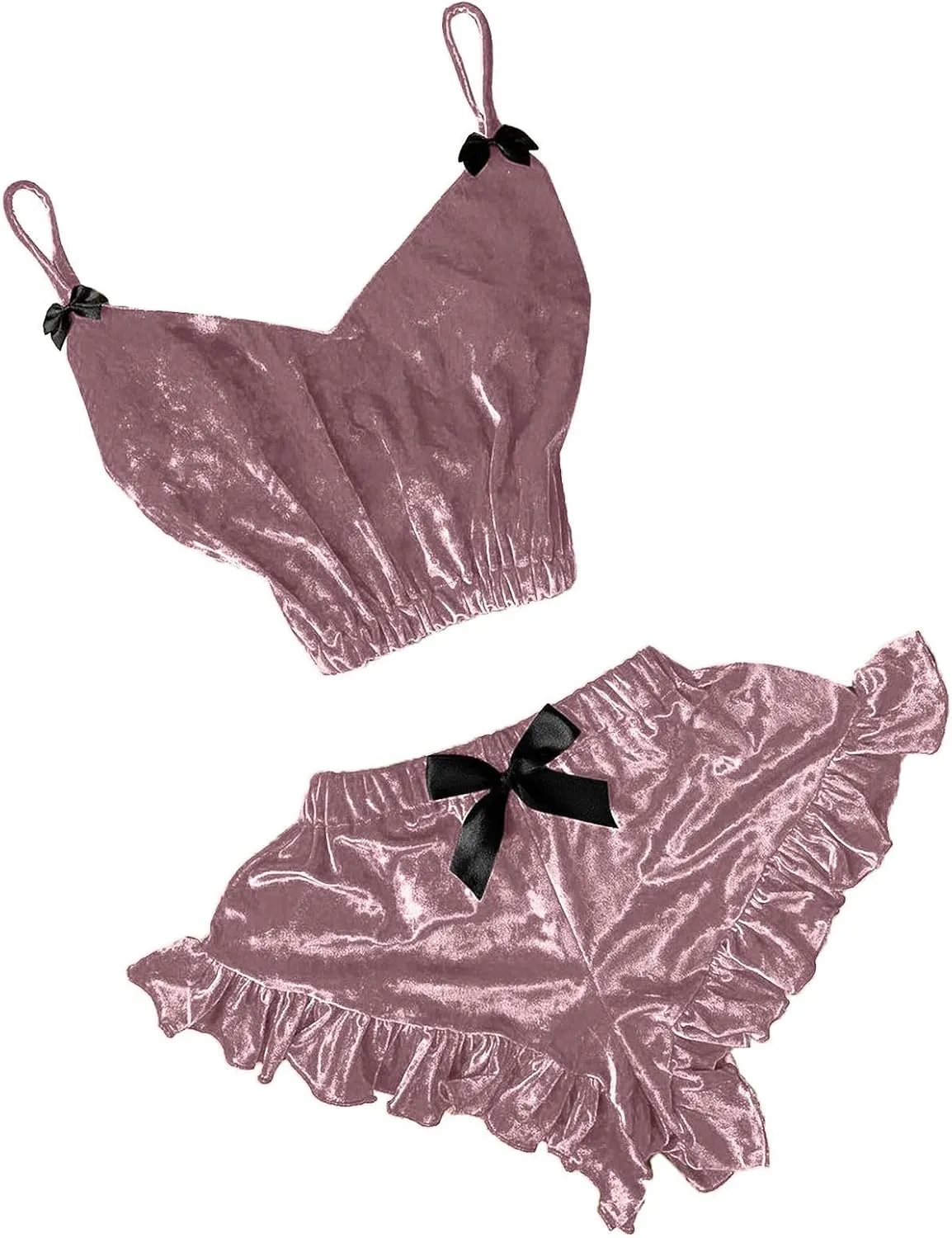 Plus Size Lingerie V Neck Lingerie Cami Shorts Set Camisole Top And Shorts Eyelash Lace Mesh Plus Size Lingeries