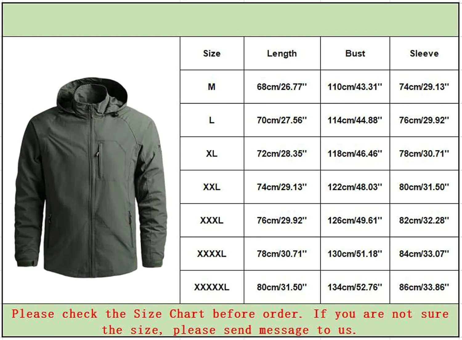 Rain Jacket for Men Waterproof Packable Raincoat Fall Winter Mountain Sport Military Jacket Lightweight Rain Shell Jacket