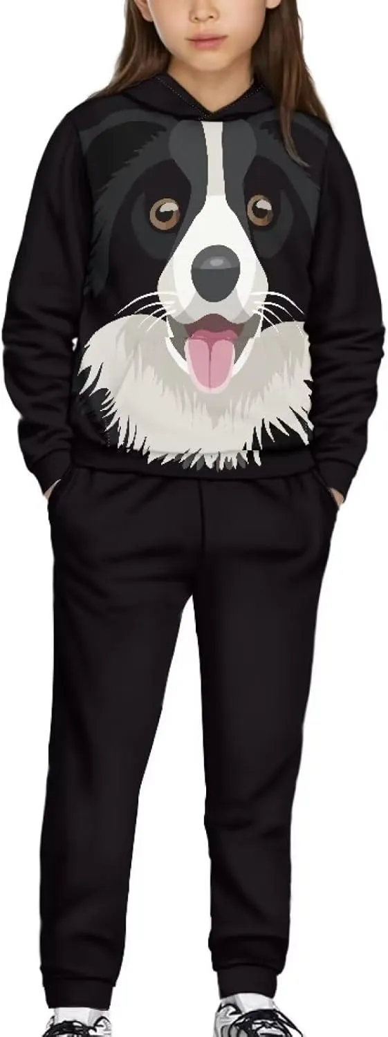 Renewold Kids Hoodie Sweatshirt and Sweatpants 2 Pieces Set Boys Girls Tracksuits Activewear for 4-12 Years