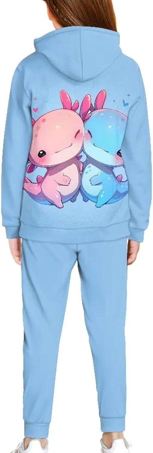 Renewold Kids Hoodie Sweatshirt and Sweatpants 2 Pieces Set Boys Girls Tracksuits Activewear for 4-12 Years