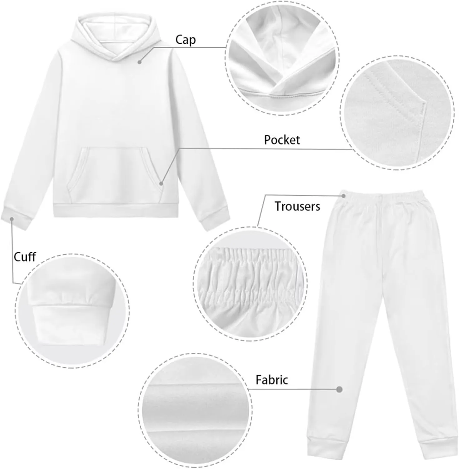Renewold Kids Hoodie Sweatshirt and Sweatpants 2 Pieces Set Boys Girls Tracksuits Activewear for 4-12 Years