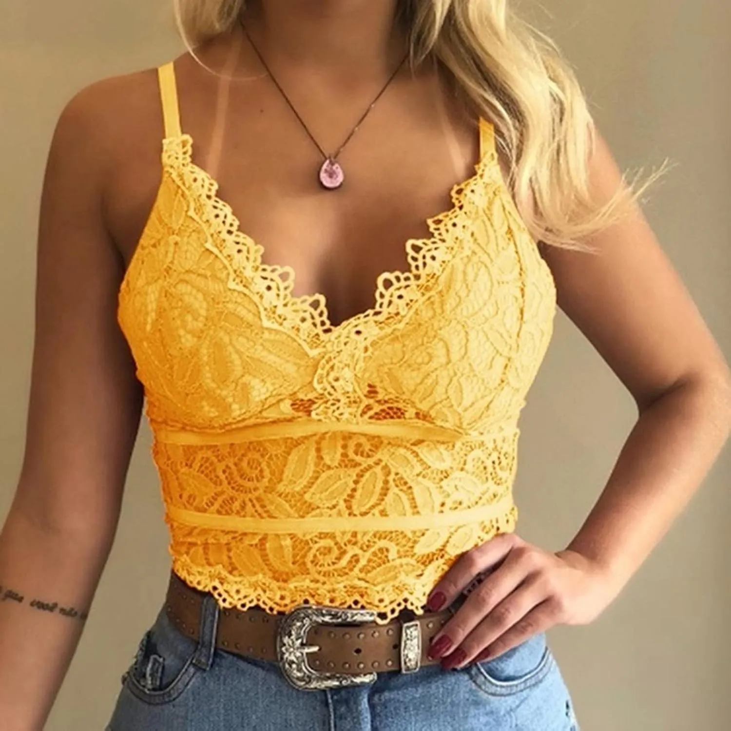 Sexy Lace Bralettes Lingerie for Women for Sex Naughty Crop Vest Tops Deep V-Neck Underwear Bra Camisole Boudoir Outfits