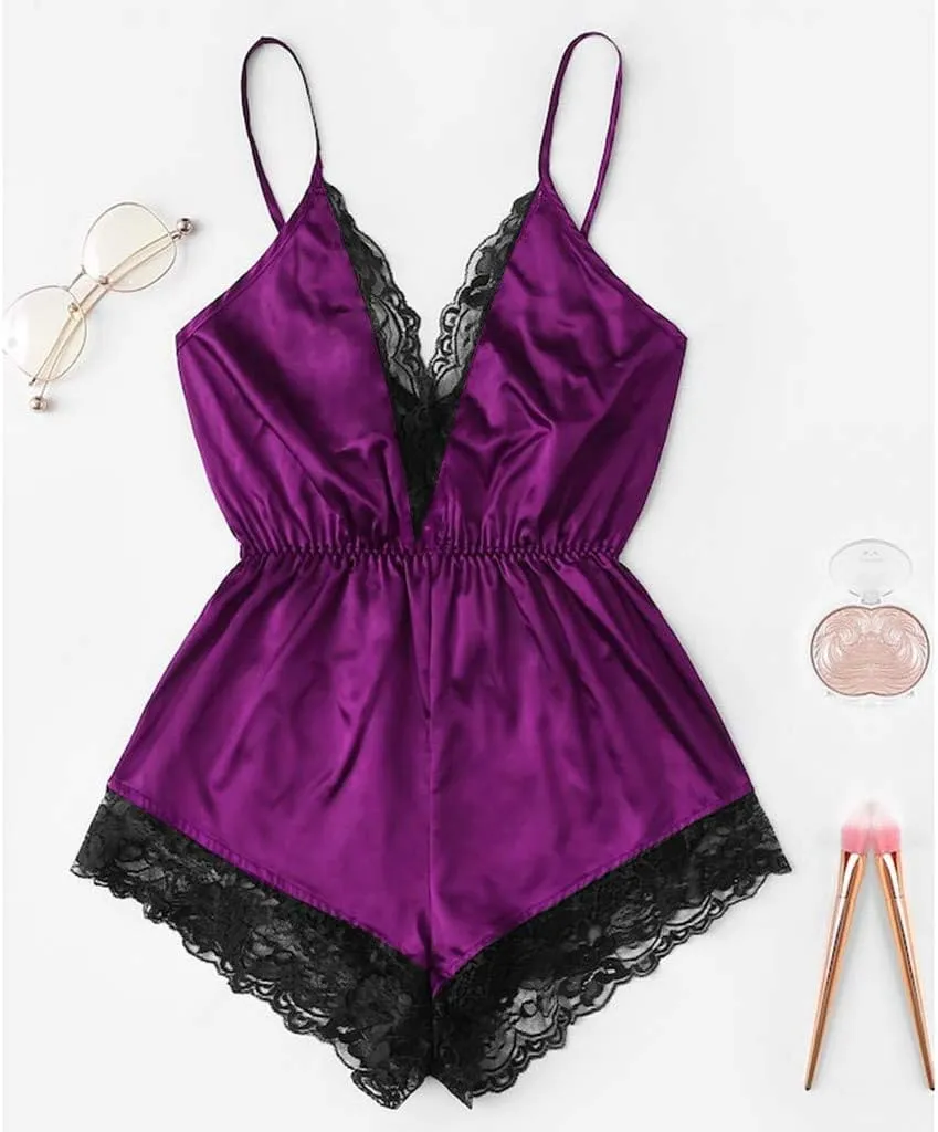 Sexy Lingerie for Women Sexy Lace Up Underwire Bodysuit Babydoll Teddy Underwear Backless V Neck