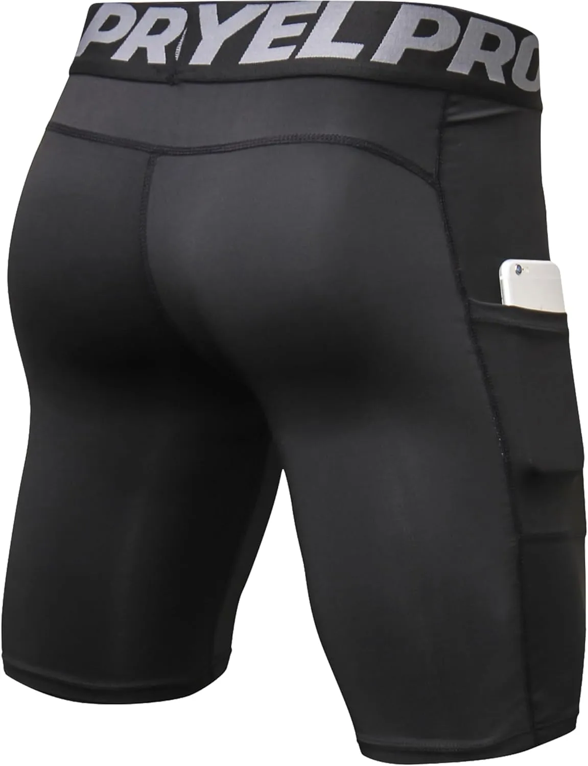 SPVISE Compression Shorts Men Spandex Sports Shorts Workout Running Gym Shorts Cool Dry Athletic Baselayer Underwear Pockets