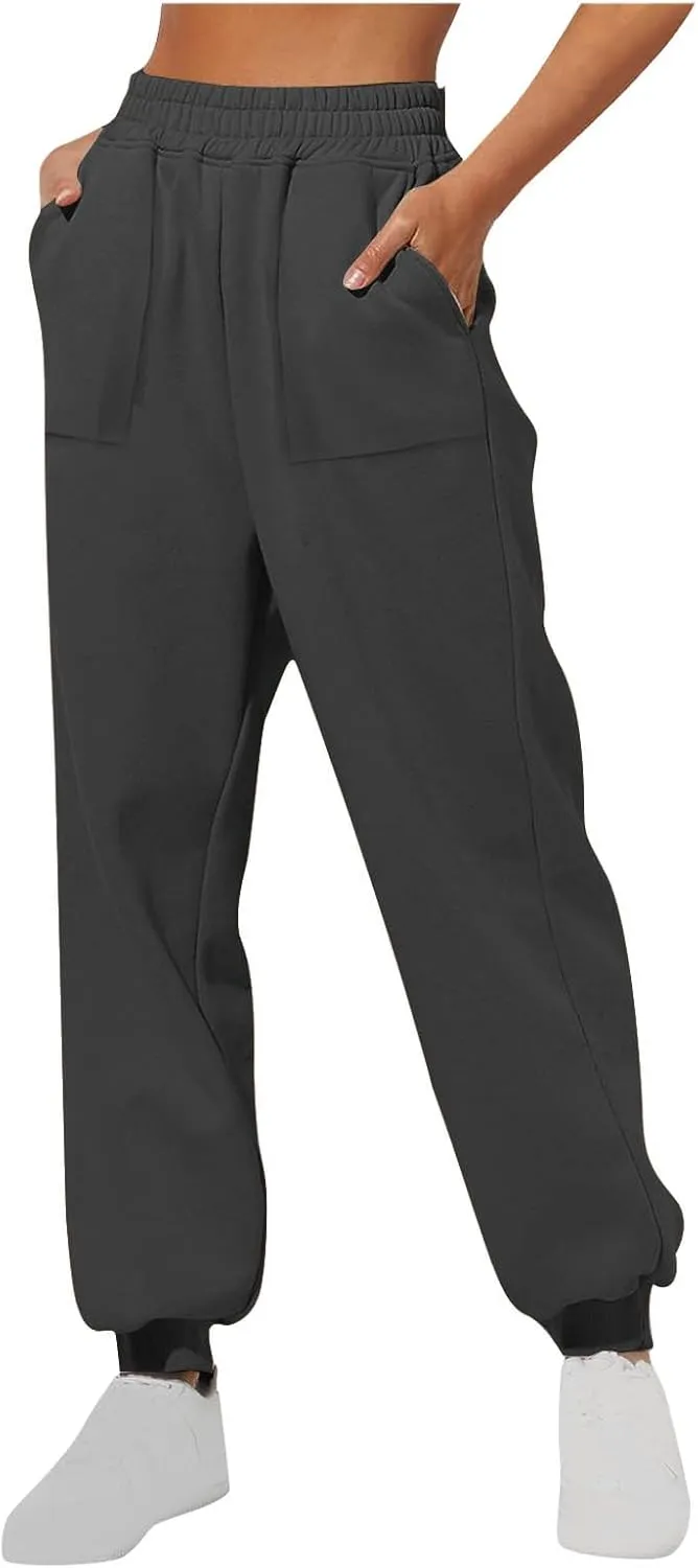 Sweatpants for Women Cinch Bottom Drawstring Elastic Waist Pants Athletic Joggers Pants Lounge Trousers with Pockets