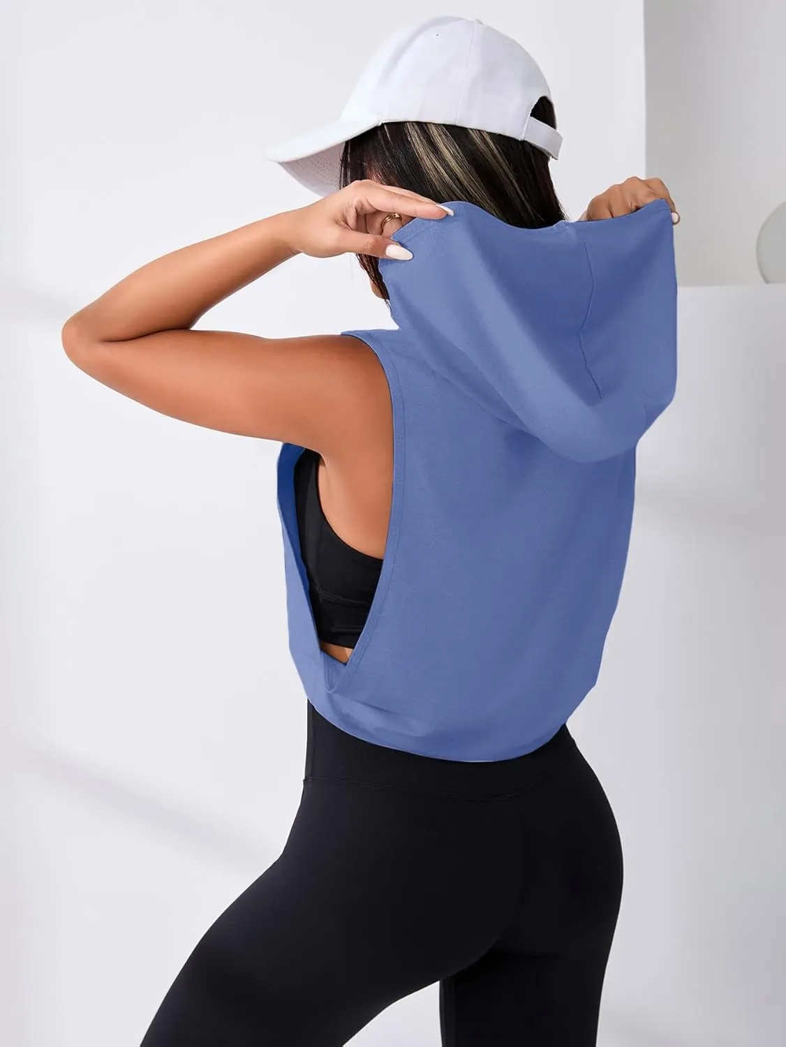 SweatyRocks Women's Sleeveless Workout Top Gym Activewear Crop Tank Top Open Side Shirt for Athletic Exercise Running