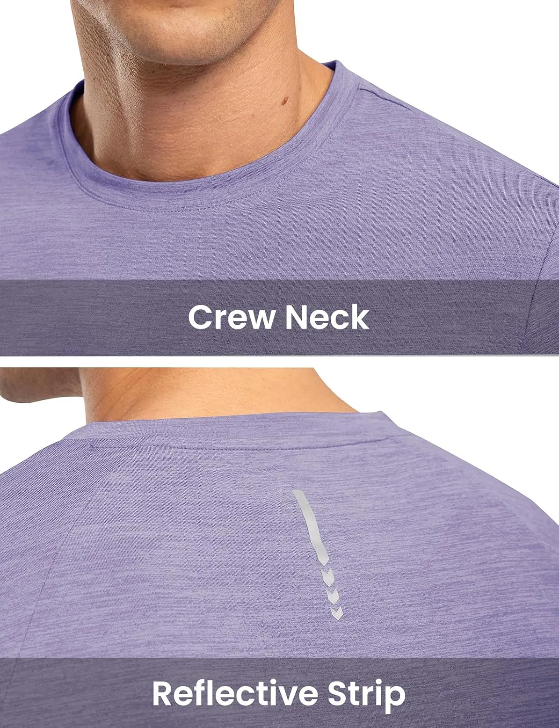 TBMPOY Men's Workout Dry Fit T-Shirt Quick Dry UPF 50  Athletic Shirt Moisture Wicking Lightweight Top Running Activewear