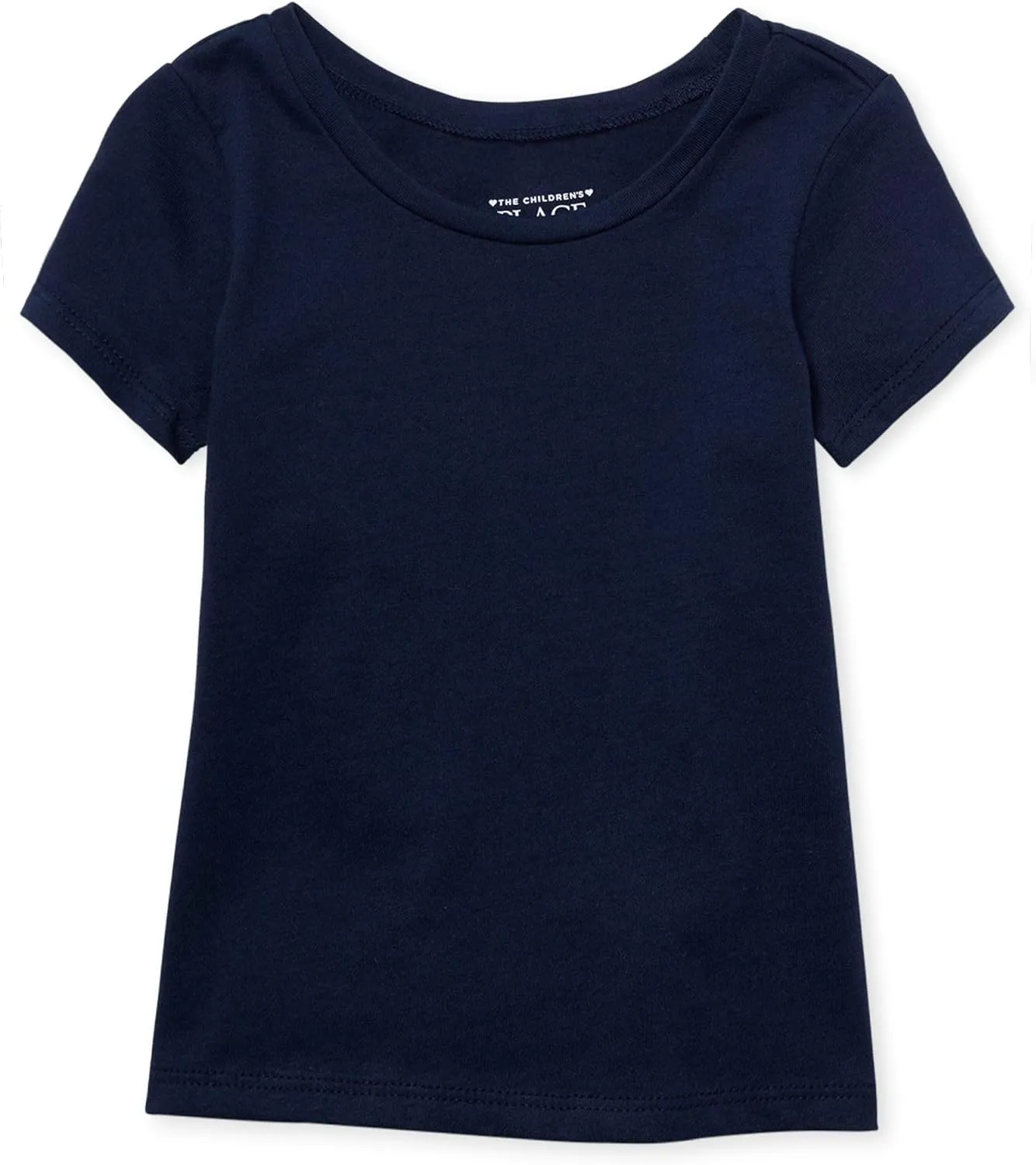 The Children's Place Baby Girls' and Toddler Short Sleeve Basic Layering T-Shirt