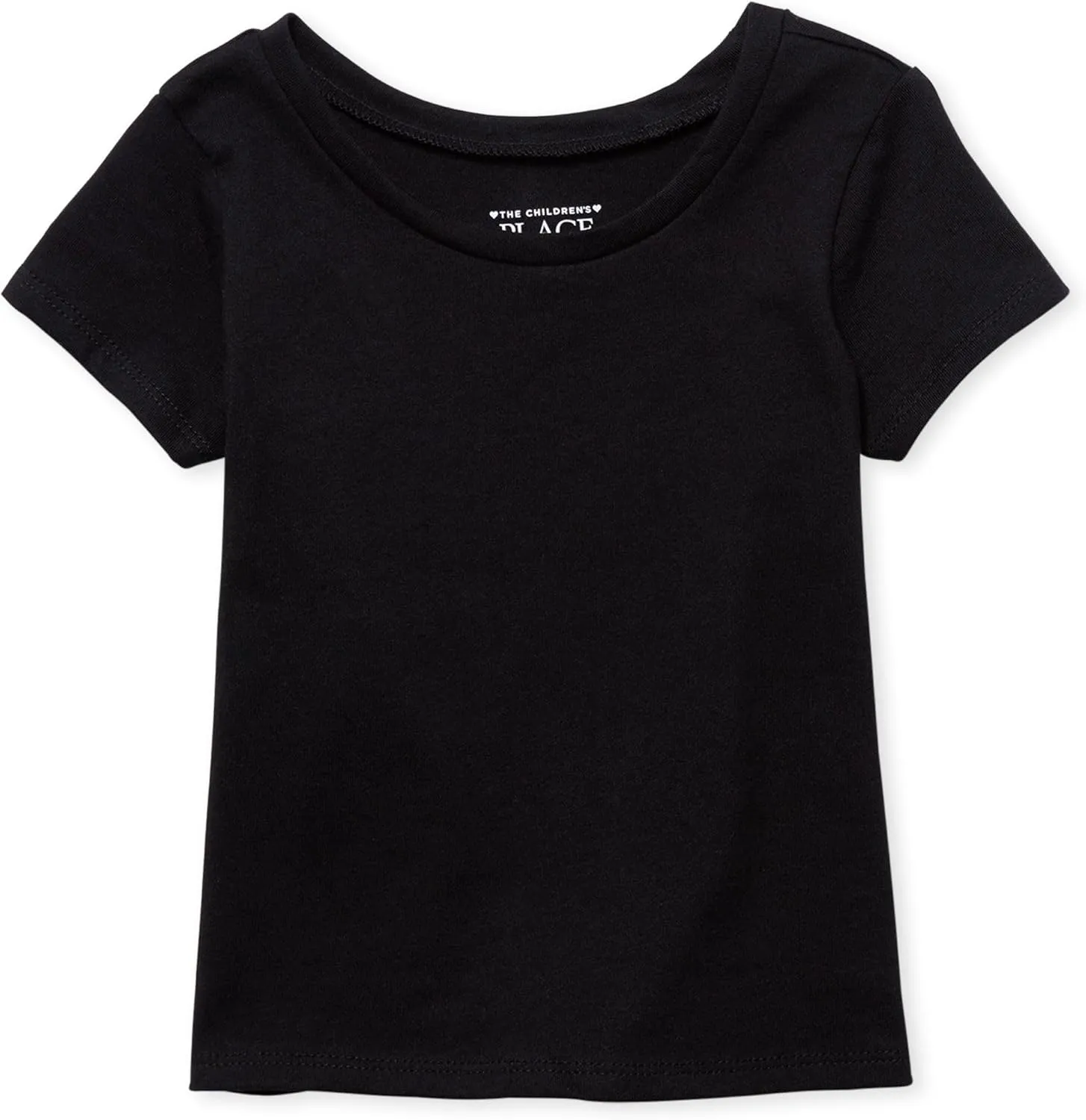 The Children's Place Baby Girls' and Toddler Short Sleeve Basic Layering T-Shirt