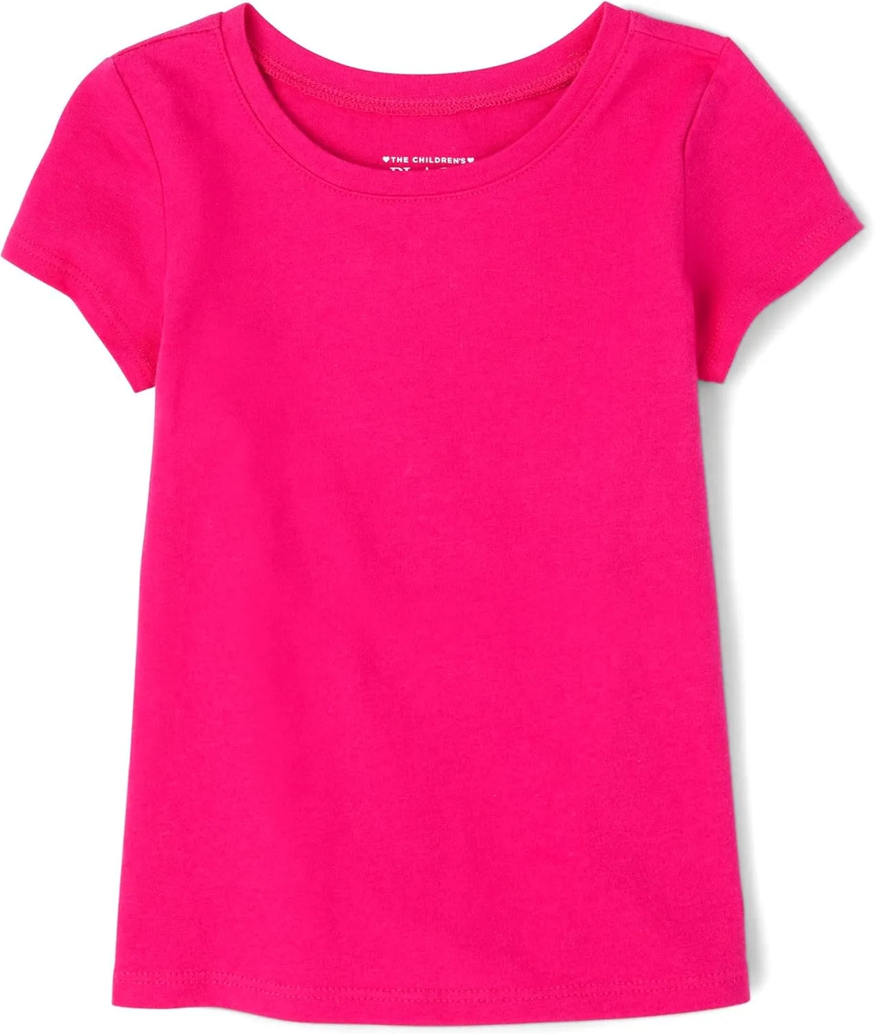 The Children's Place Baby Girls' and Toddler Short Sleeve Basic Layering T-Shirt