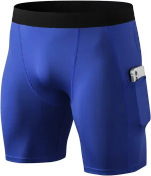 TopTie Mens Compression Shorts Quick Dry Athletic Baselayer Underwear with Pocket