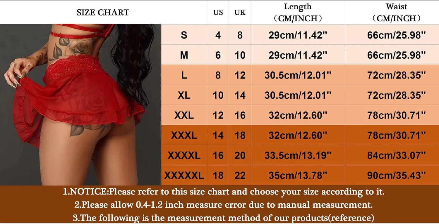 Women Lace Pleated Mini Skirt Ruffle See Through Sheer Micro Mini Skirt Sexy Solid Lingerie Short Skirts