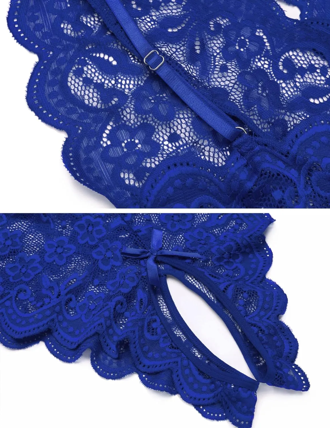 Women One Piece Lingerie Sexy Teddy V Neck Bodysuit Lace Nightie