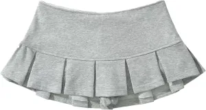 Women Sexy Pleated Mini Skirt Lace Ruffle Solid Lingerie Short Skirts Mini Skirts With Shorts Sexy Gothic Mini Skirt