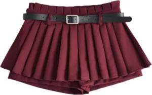 Women Sexy Pleated Mini Skirt Lace Ruffle Solid Lingerie Short Skirts Mini Skirts With Shorts Sexy Gothic Mini Skirt