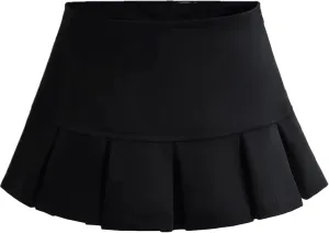 Women Sexy Pleated Mini Skirt Lace Ruffle Solid Lingerie Short Skirts Mini Skirts With Shorts Sexy Gothic Mini Skirt