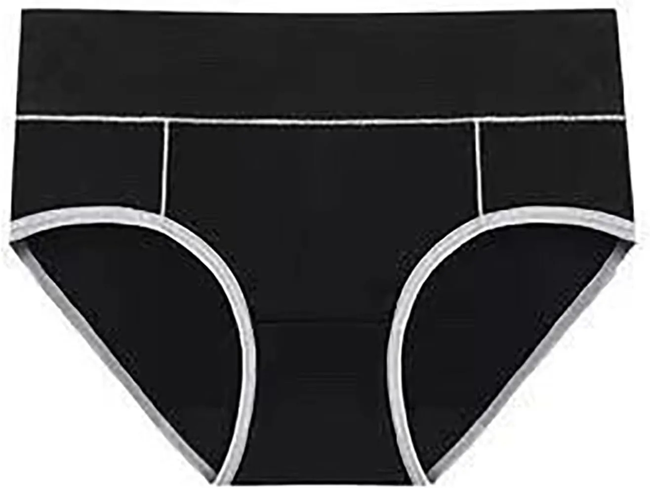 Women's 5 Pieces Briefs High Waist Stretch Underwear Soft Underpants Ladies Full Coverage Panties Solid Lingerie