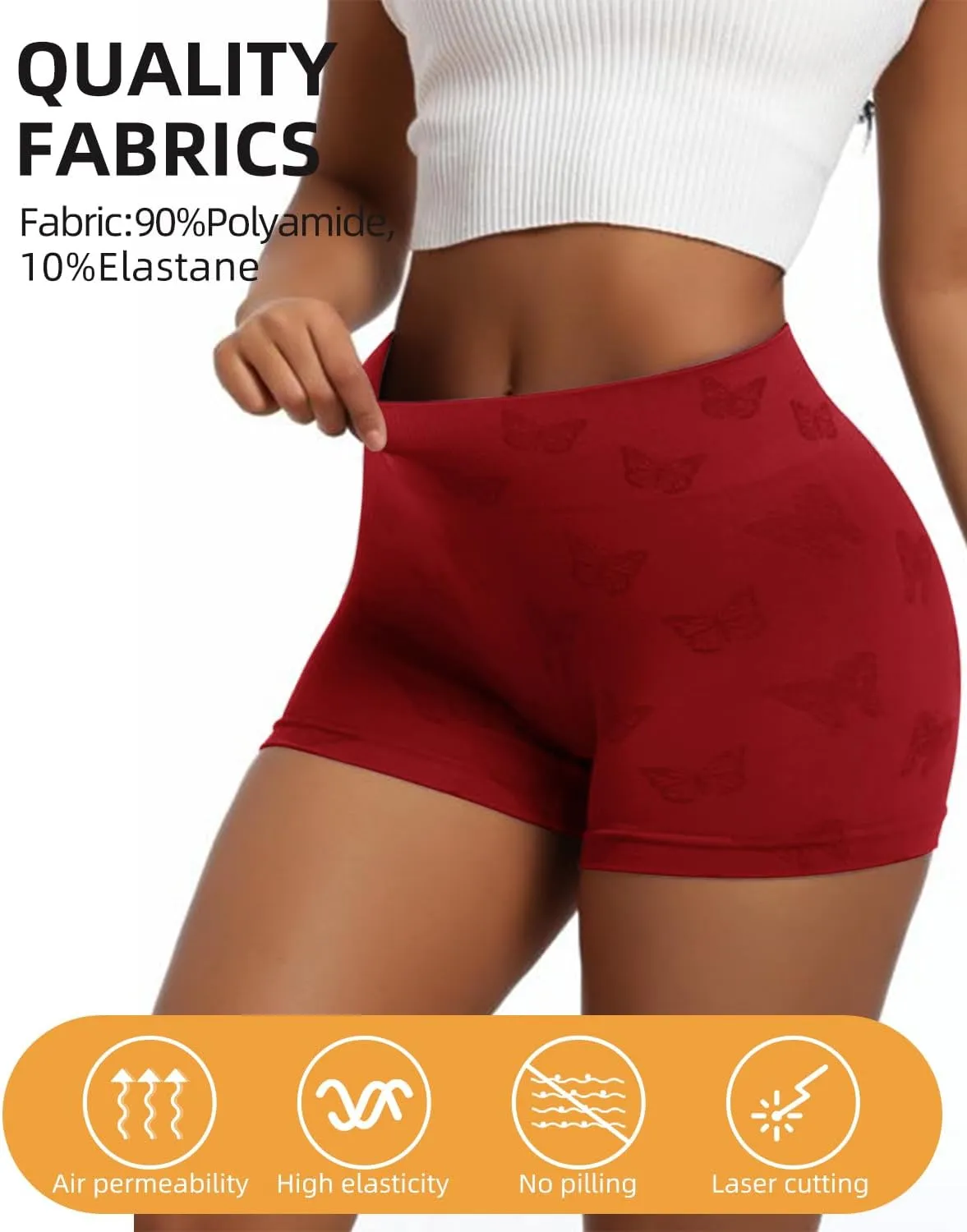 Women's Boy Shorts Underwear for Women High Waisted Polyamide Panties Stretch 6 Pack