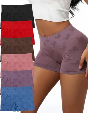 Women's Boy Shorts Underwear for Women High Waisted Polyamide Panties Stretch 6 Pack