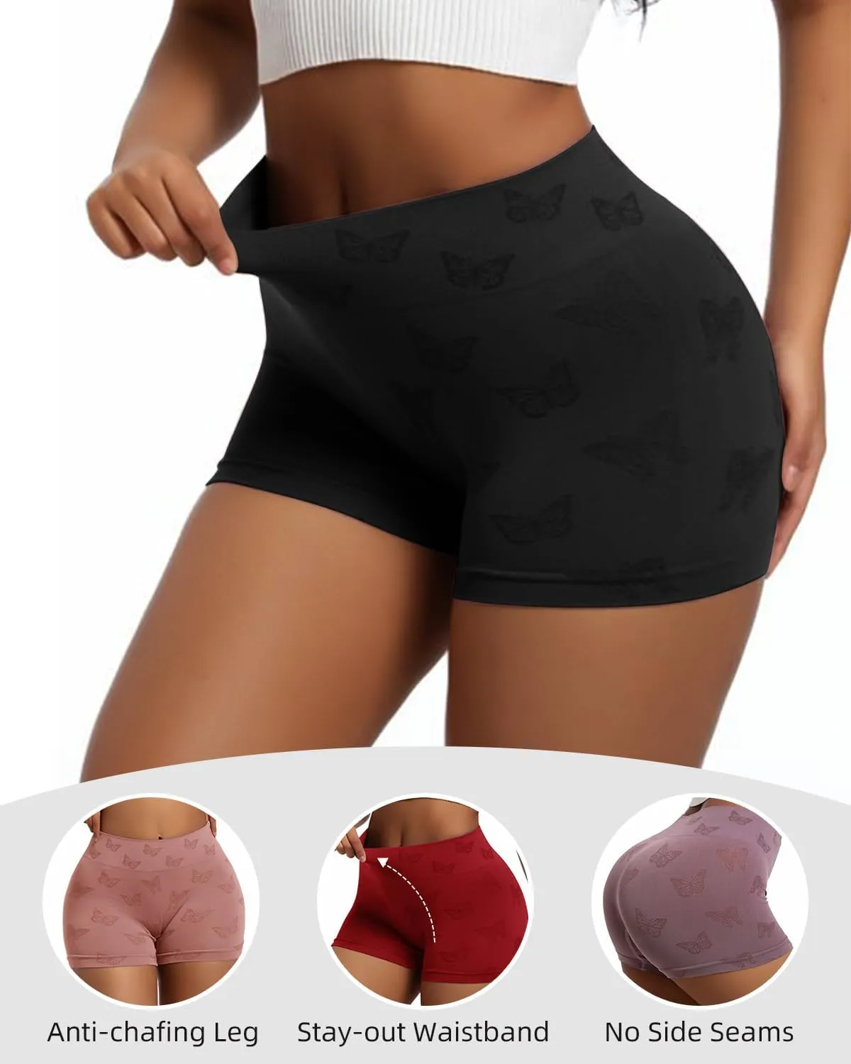 Women's Boy Shorts Underwear for Women High Waisted Polyamide Panties Stretch 6 Pack
