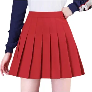Women's Casual Short Skirts for Women Pleated High Waist Sexy Mini Skirt Athletic Short Dress