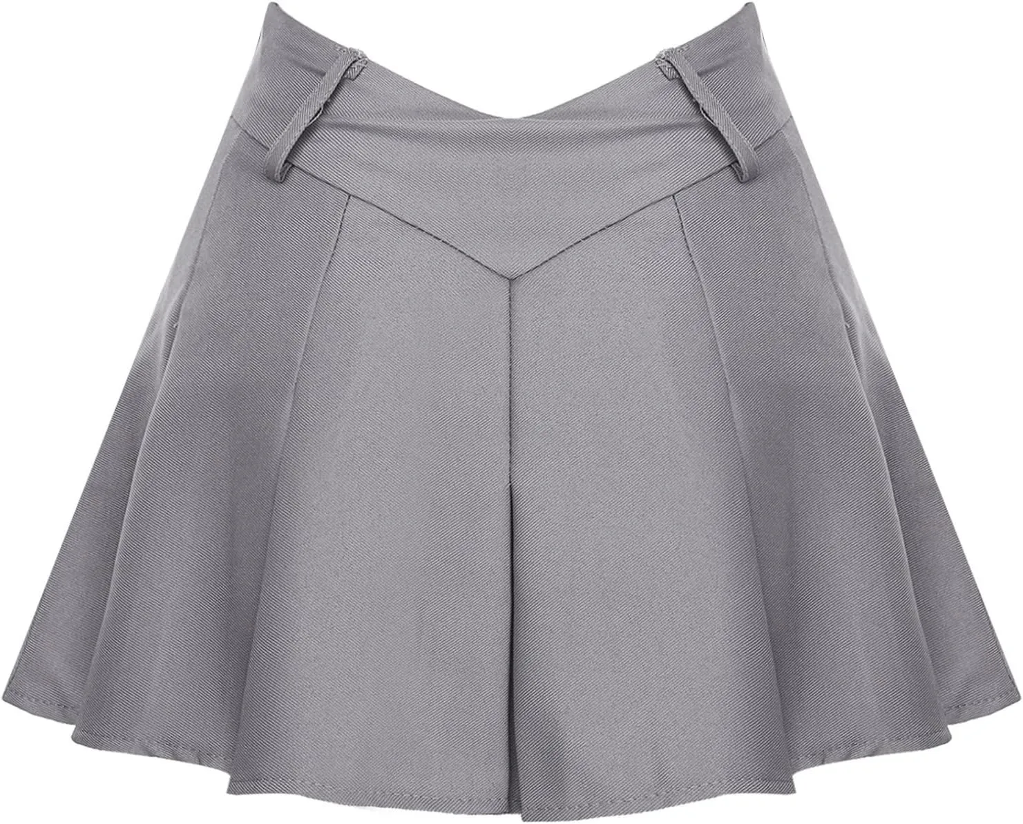 Women's High Rise Mini Skirts V-Shape Pleated Flared Skirt Slim Fit Y2k Underwear Skirts