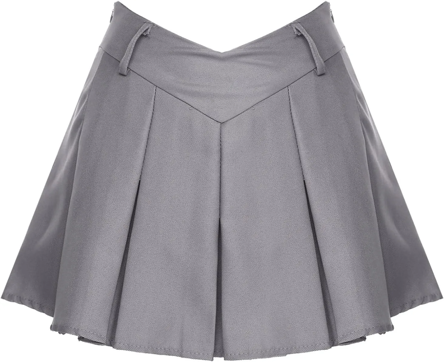 Women's High Rise Mini Skirts V-Shape Pleated Flared Skirt Slim Fit Y2k Underwear Skirts