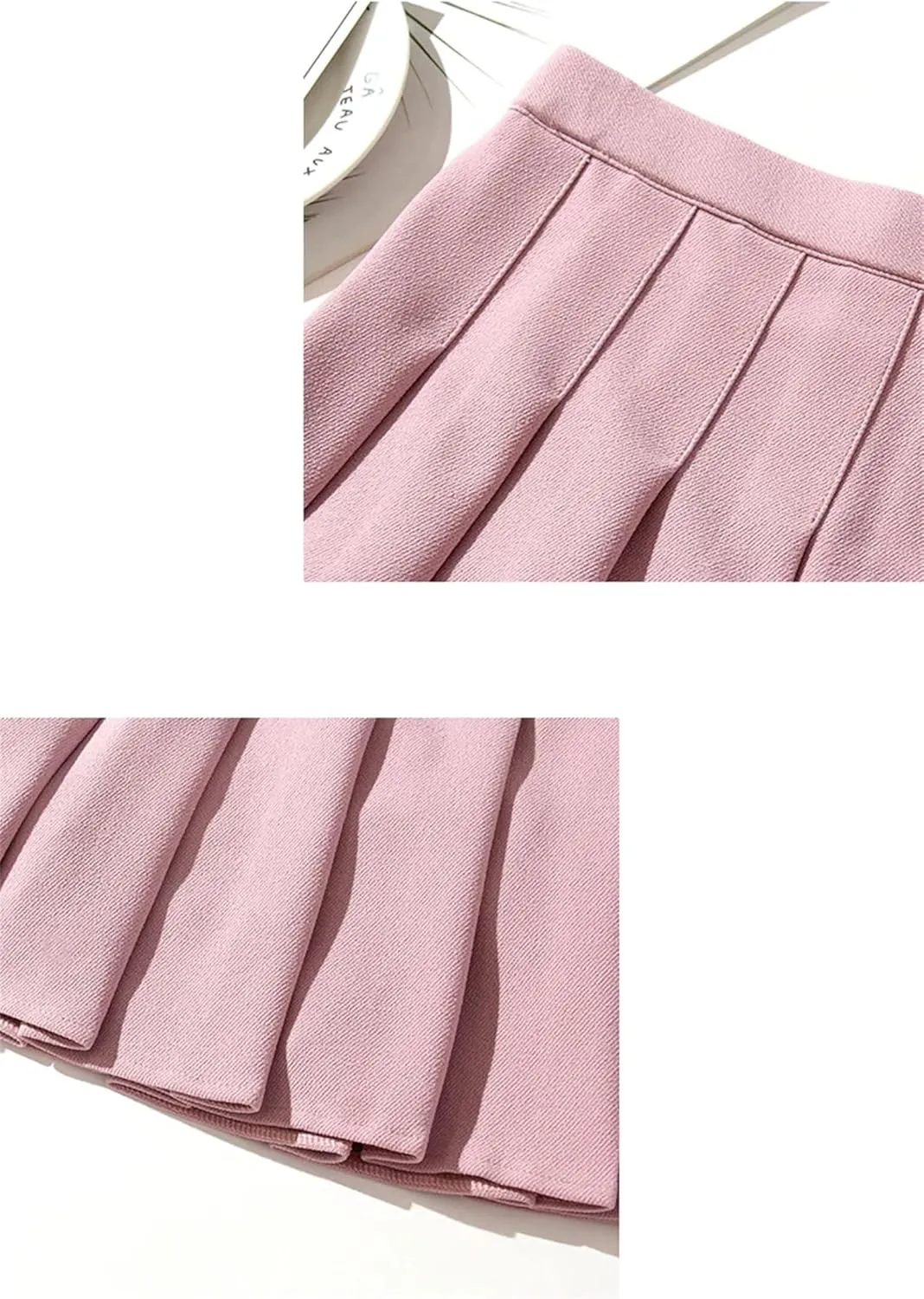 Women's High Waist Mini Skirts for Women Pleated Athletic Skirts Large Size A-Line Skirt