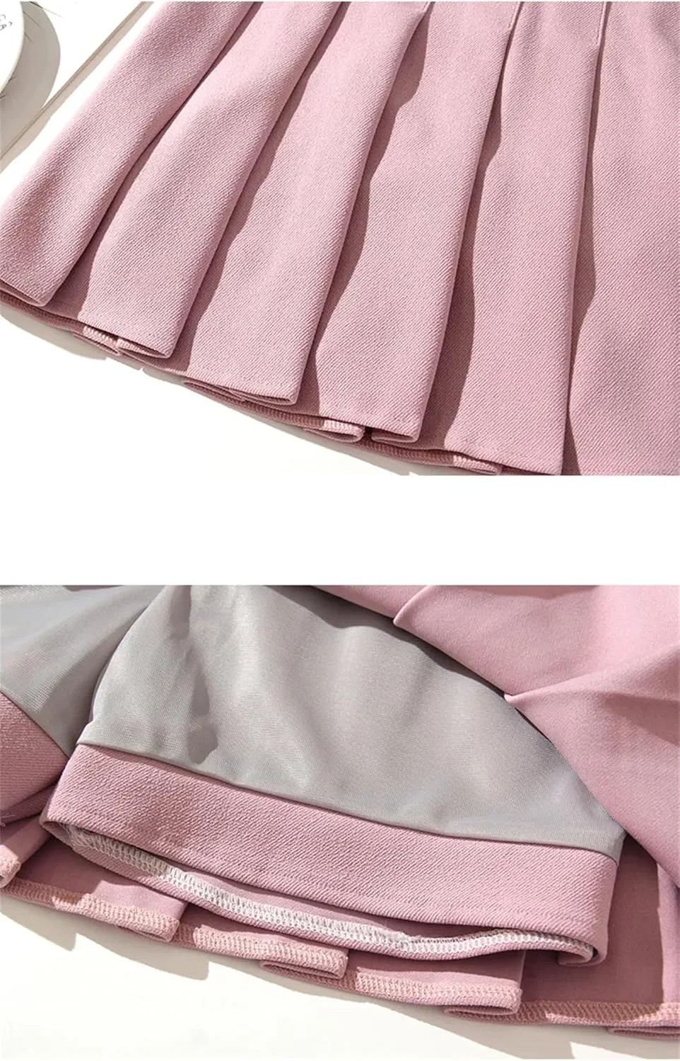Women's High Waist Mini Skirts for Women Pleated Athletic Skirts Large Size A-Line Skirt