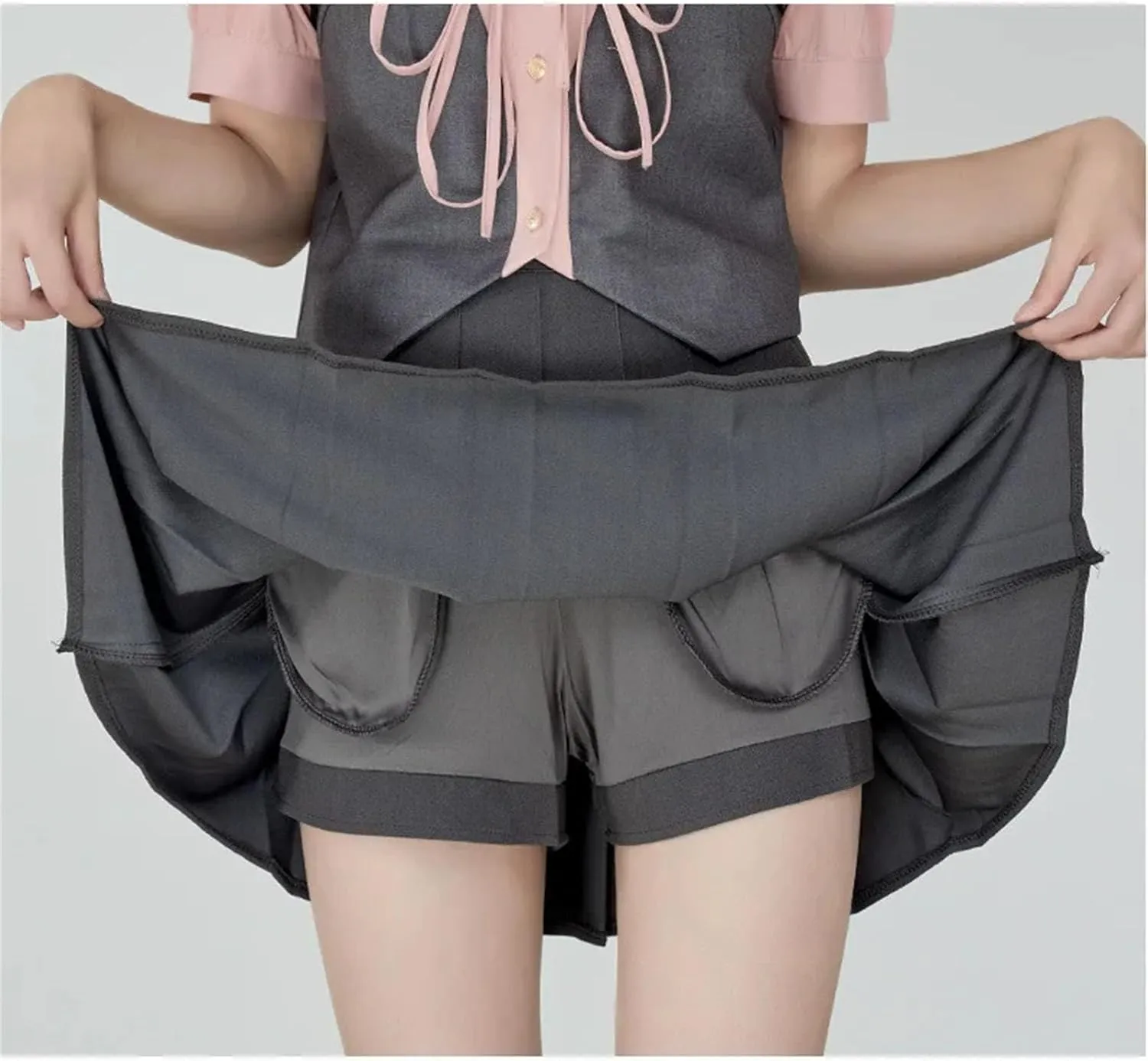 Women's High-Waisted Short Skirts for Women Pleated Athletic Skirts with Pockets Sexy Mini Skirt