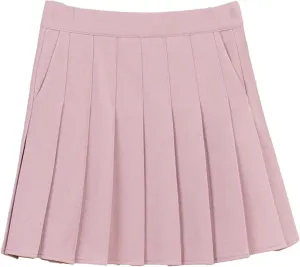 Women's High-Waisted Short Skirts for Women Pleated Athletic Skirts with Pockets Sexy Mini Skirt