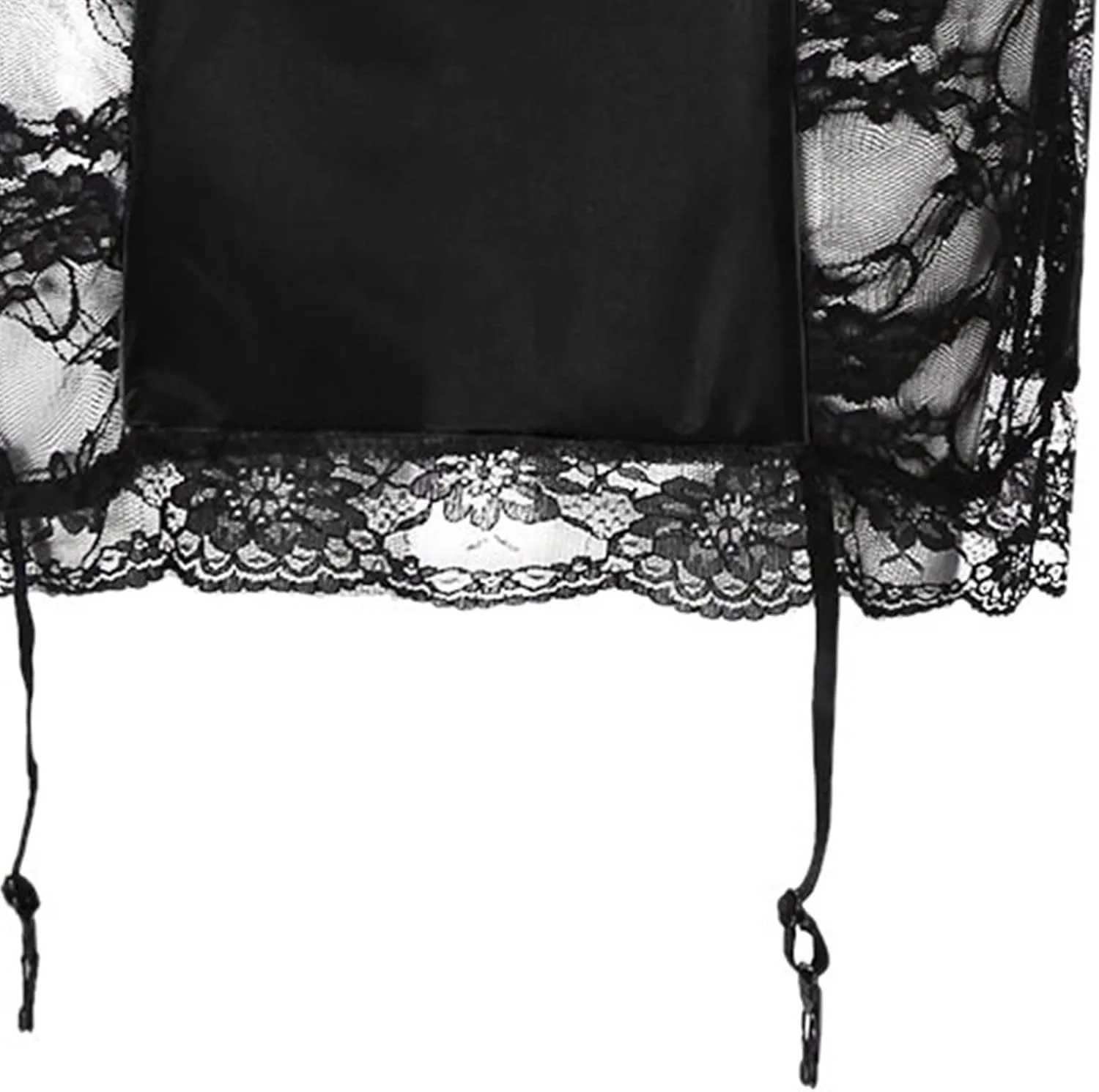 Women'S Lingerie Eyelash Lace Mesh Teddy Babydoll Nightgown Outfits Super Stretchy Underwire