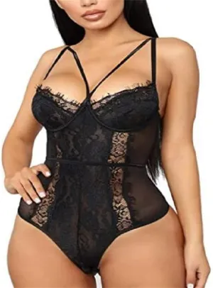 Womens Lingerie Two Piece 2 Piece Sleepwear Camisole with Shorts Outfit Underwired Demi Bra Set