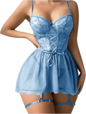 Womens Lingerie Wireless Lingerie Pajamas Set Super Stretchy Pajamas Lingerie Set Bra and Panty Set