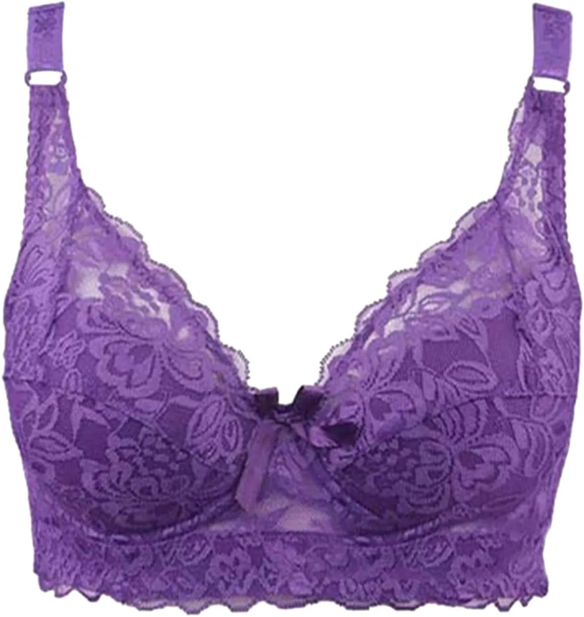Women's Push Up Bra Underwire Padded Lace Brassiere Plunge V Sexy Floral Lacey Everyday Bra