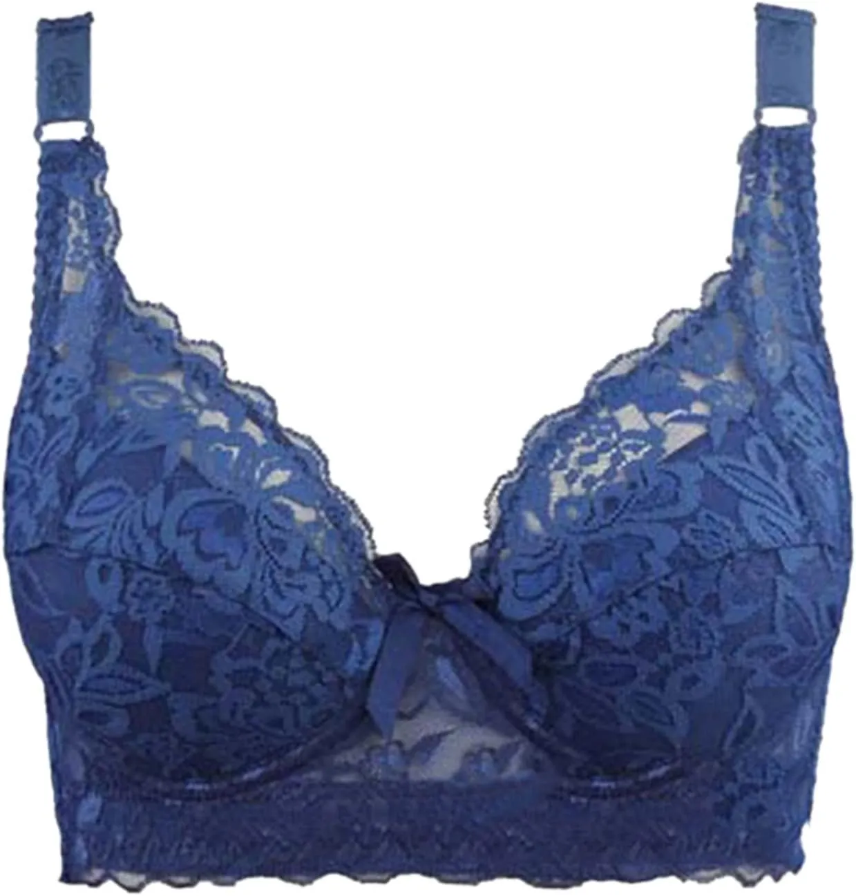 Women's Push Up Bra Underwire Padded Lace Brassiere Plunge V Sexy Floral Lacey Everyday Bra