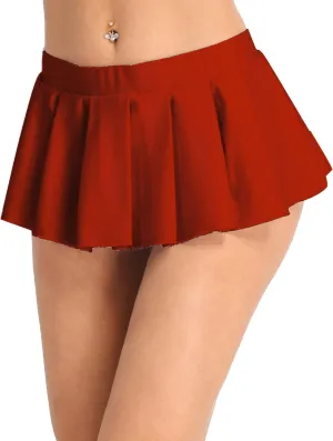 Women's Schoolgirl Role Play Pleated Mini Skirt Ruffle Lingerie Dress