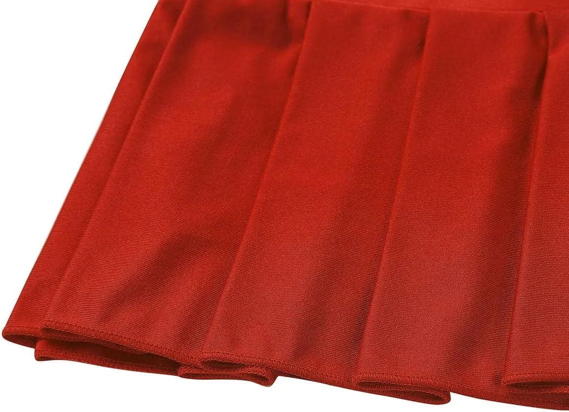 Women's Schoolgirl Role Play Pleated Mini Skirt Ruffle Lingerie Dress