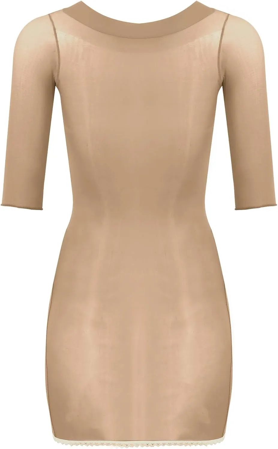 Women's Sexy Half Sleeve Stretchy Mesh Top Rave Evening Party Club Bodycon Mini Dress
