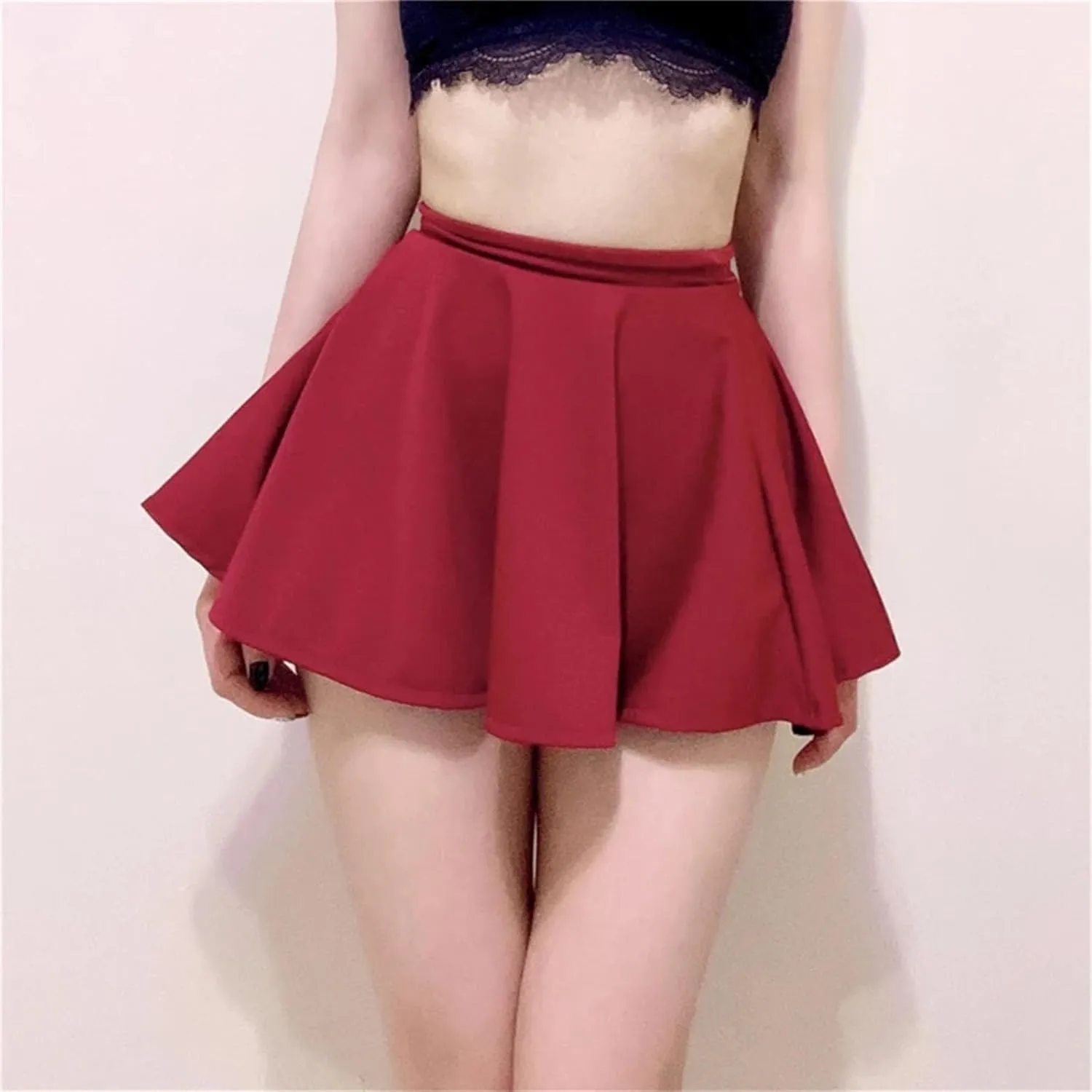 Women's Sexy Skirts for Women Mini Pleated Skirt High Waist Short Skirt Without Lining