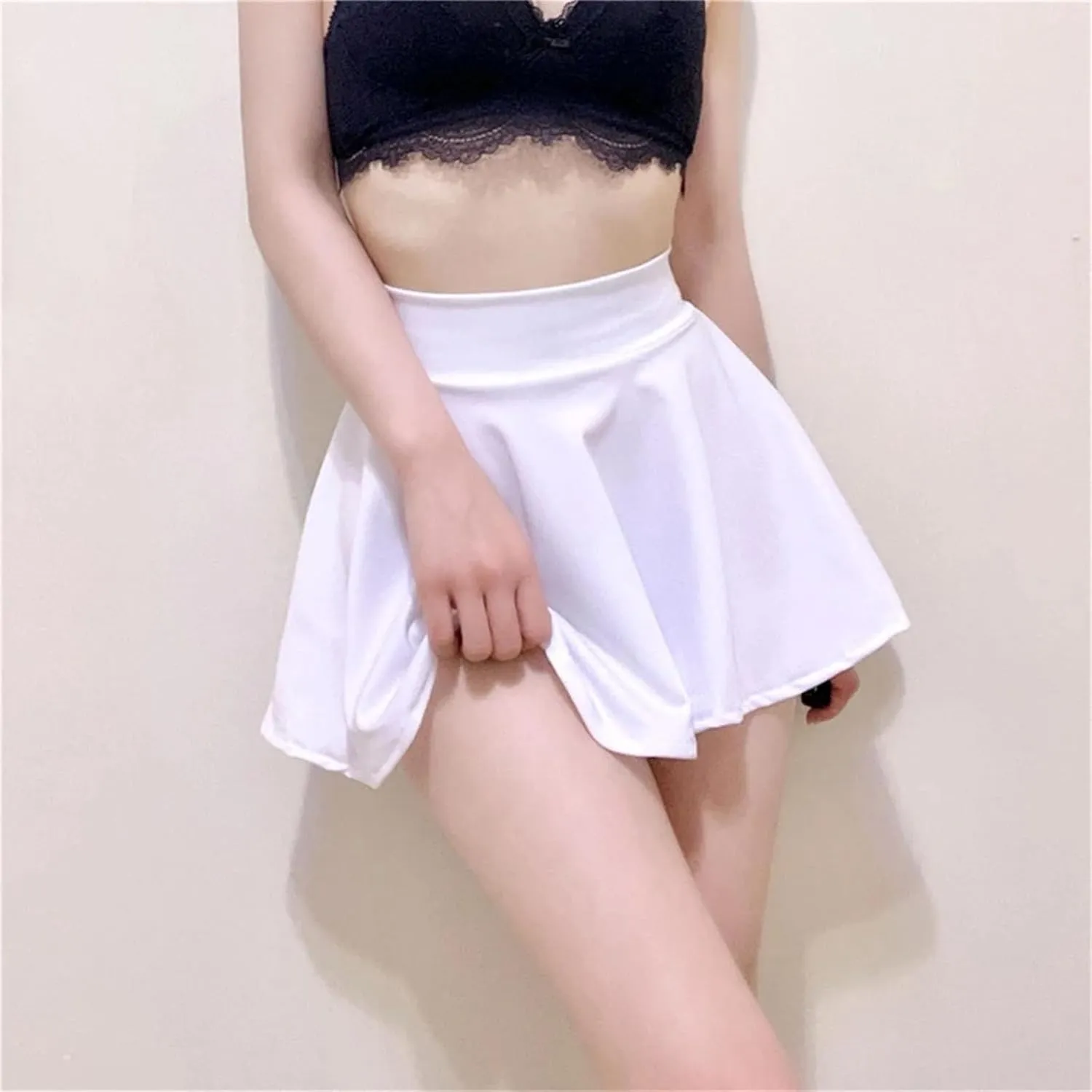 Women's Sexy Skirts for Women Mini Pleated Skirt High Waist Short Skirt Without Lining