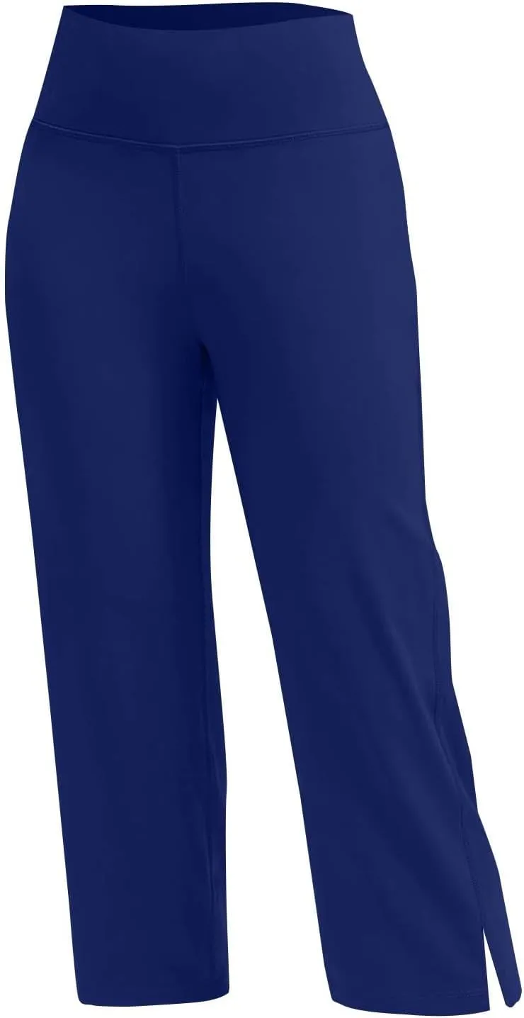 Women's Straight Leg Yoga Capris High Waist Tummy Control Bootcut Crop Pants Athletic Workout Leggings with Pockets
