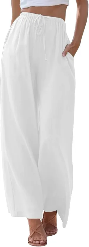 Women's Stretchy Wide Leg Palazzo Winter Baggy Sports Jeans with Pockets Water Resistant Water Resistant